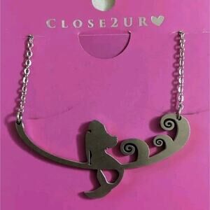 Close 2 UR Heart Mermaid Wave 16" Stainless Steel Necklace Made USA Glacier Park
